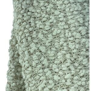Ivory Boucle Knit Throw‎ Blanket Neutral Textured Woven Cozy Chic 45x45 bling